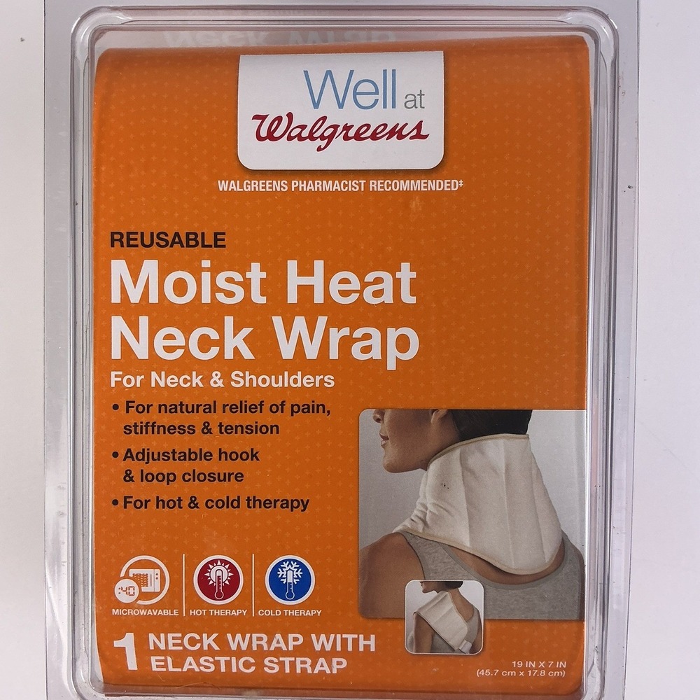 Well at Walgreens Reusable‎ Moist Heat Neck Wrap Hot Cold Therapy